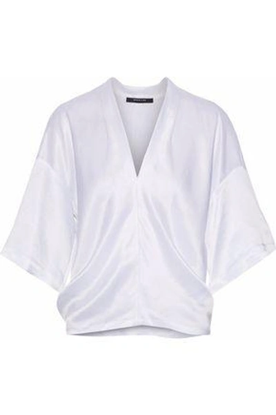 Shop Derek Lam Woman Satin Top White