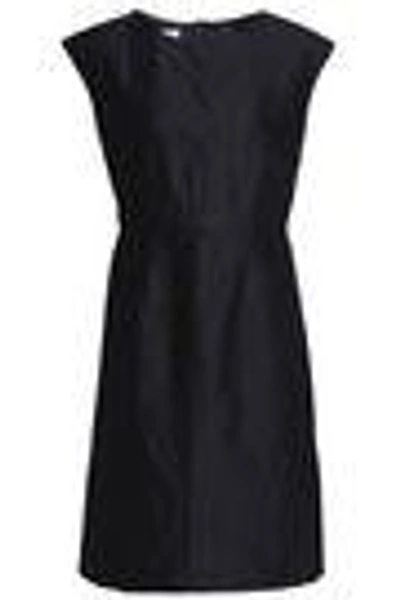Shop Marni Woman Wool-blend Dress Midnight Blue