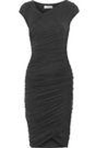 Shop Bailey44 Bailey 44 Woman Primrose Ruched Stretch-jersey Dress Dark Gray