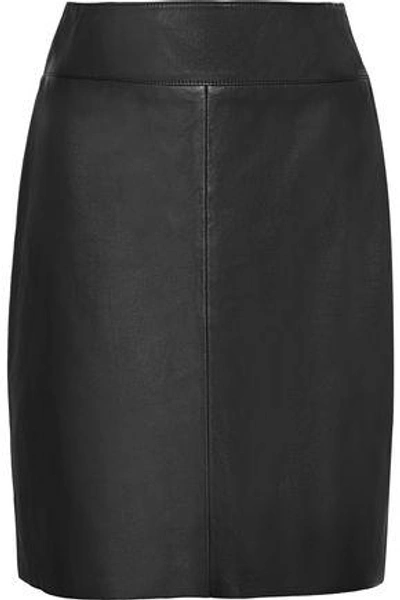 Shop Veda Woman Leather Mini Skirt Black