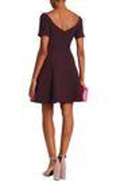 Shop Cinq À Sept Kenna Flared Stretch-jersey Mini Dress In Merlot