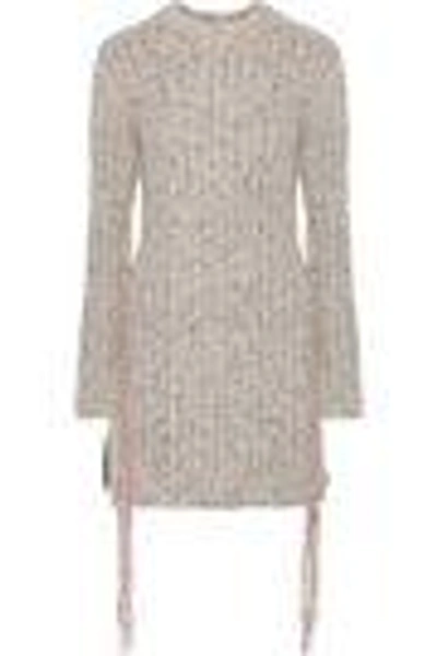 Shop The Row Woman Ribbed Marled Cashmere Sweater Neutral