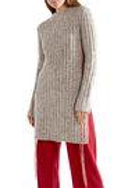 Shop The Row Woman Ribbed Marled Cashmere Sweater Neutral