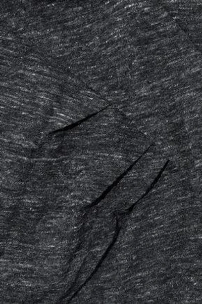 Shop Iro Napinka Mélange Cotton And Modal-blend Jersey Dress In Dark Gray