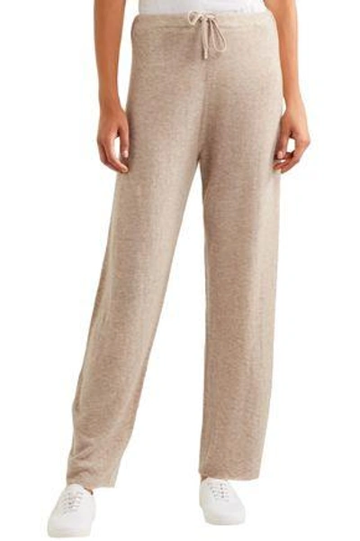 Shop The Row Pepita Cashmere And Silk-blend Track Pants In Beige