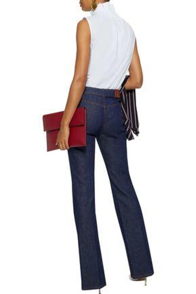 Shop Altuzarra Woman Serge High-rise Flared Jeans Mid Denim