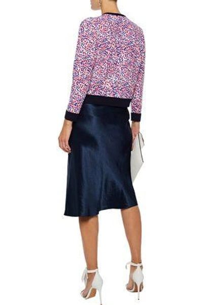 Shop Carolina Herrera Woman Polka-dot Wool Cardigan Multicolor