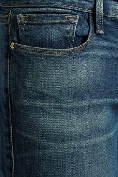 Frame Faded Mid-rise Straight-leg Jeans In Mid Denim