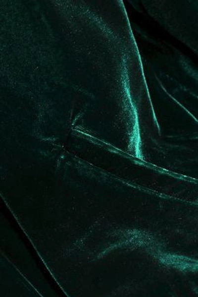 Shop Frame Woman Velvet Bomber Jacket Emerald