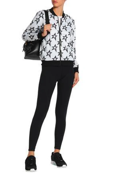 Shop Perfect Moment Printed Mesh Bomber Jacket In White