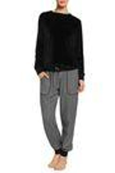 Shop Dkny Chenille Pajama Top In Black