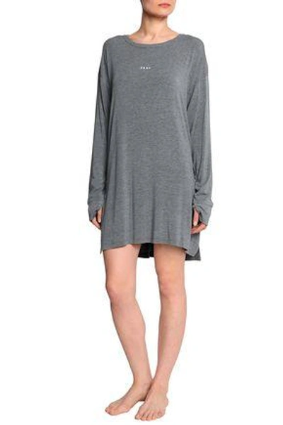 Shop Dkny Woman Stretch Modal-jersey Nightdress Gray