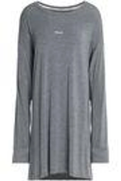 Shop Dkny Woman Stretch Modal-jersey Nightdress Gray