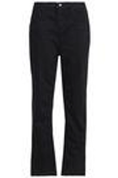 Shop Alexander Wang Mid-rise Straight-leg Jeans In Black