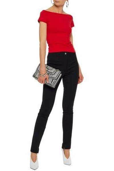 Shop Helmut Lang Woman Stretch-knit Top Red