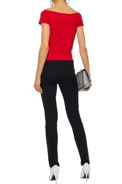 Shop Helmut Lang Woman Stretch-knit Top Red