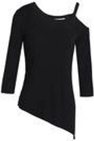 Shop Bailey44 Bailey 44 Woman One-shoulder Modal-blend Top Black