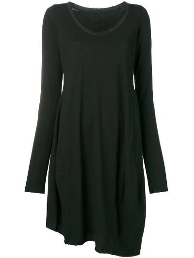 Shop Rundholz Black Label Asymmetric Sweater Dress In Black
