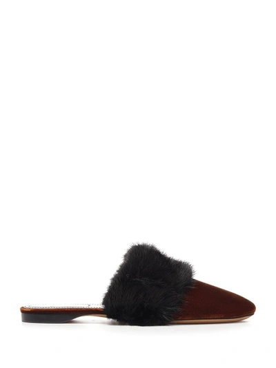 Shop Givenchy Fur Detailed Mules In Multi