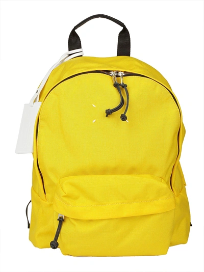 Shop Maison Margiela Leather Backpack In Yellow