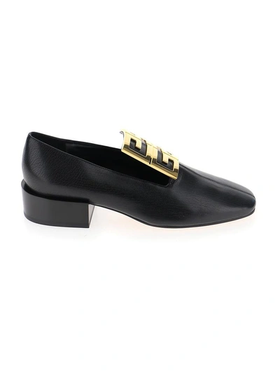 Shop Givenchy 4g Loafers In Black