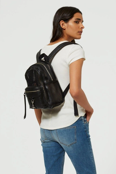 Shop Rebecca Minkoff Black Net Mini M.a.b Backpack |