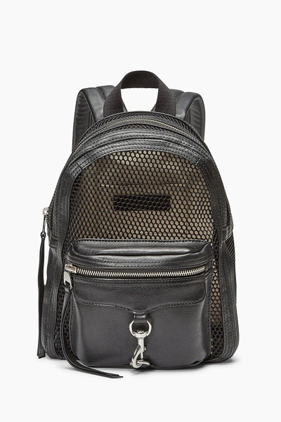 Shop Rebecca Minkoff Black Net Mini M.a.b Backpack |