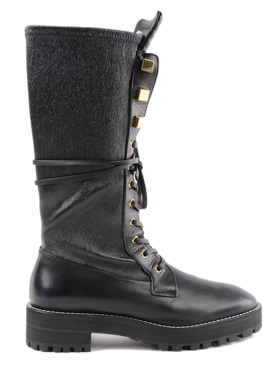 Shop Stuart Weitzman Elspeth Turin Combat Boots In Black