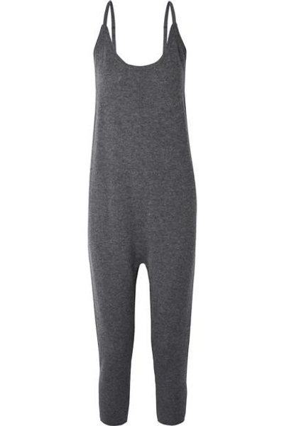 Shop Hatch The Onesie Merino Wool And Cashmere-blend Jumpsuit In Anthracite