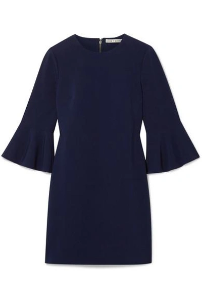 Shop Alice And Olivia Thym Stretch-crepe Mini Dress In Storm Blue