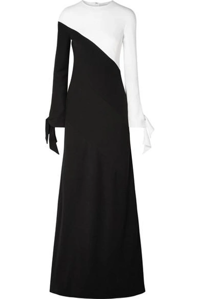 Shop Carolina Herrera Two-tone Crepe Gown