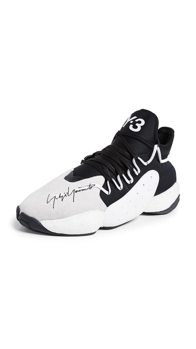 Shop Y-3 Byw Bball Sneakers In White/black