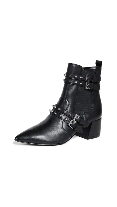 Shop Kendall + Kylie Rad Point Toe Booties In Black