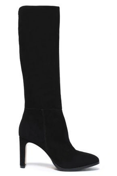 Shop Iris & Ink Woman Vivi Suede Knee Boots Black