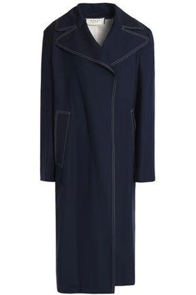 Shop Marni Woman Wool Coat Blue