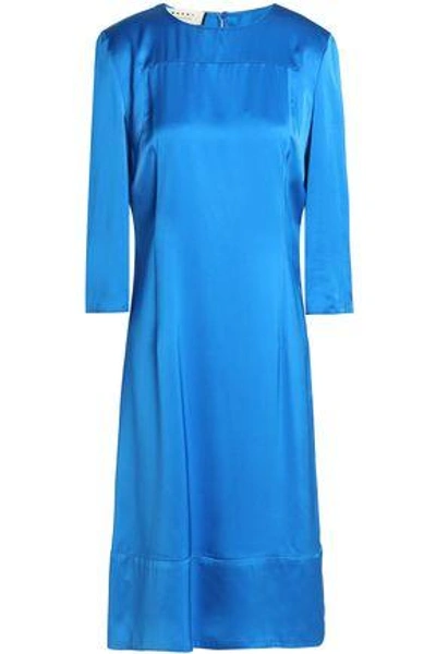 Shop Marni Woman Satin Dress Azure