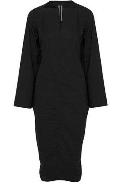 Shop Rick Owens Cotton-poplin Dress In Black