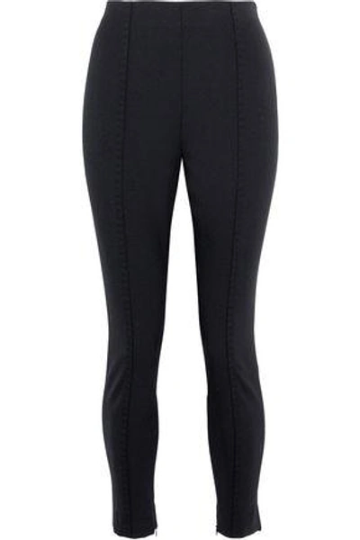 Shop Alexander Wang Cropped Stretch-twill Skinny Pants In Black