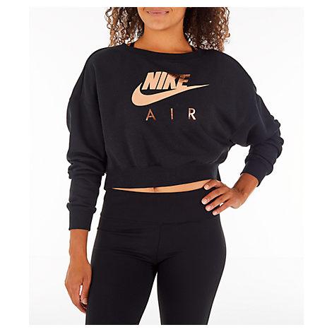 nike rose gold metallic air crop top