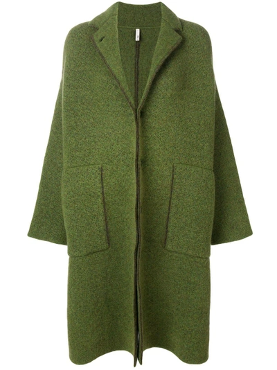Shop Boboutic Single-breasted Oversized Coat - Green