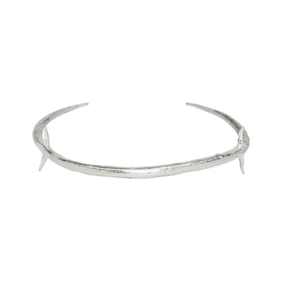 Shop Pearls Before Swine Silver Two-tone Thorn Cross Cuff Bracelet