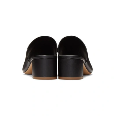 Shop Mansur Gavriel Black Leather Mules