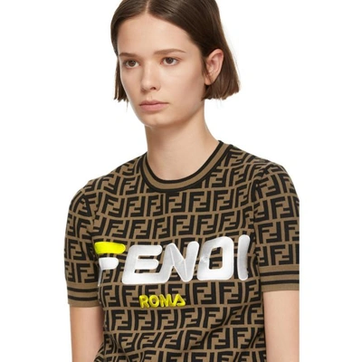 Shop Fendi Brown Forever  Crewneck Sweater In F159p Brown