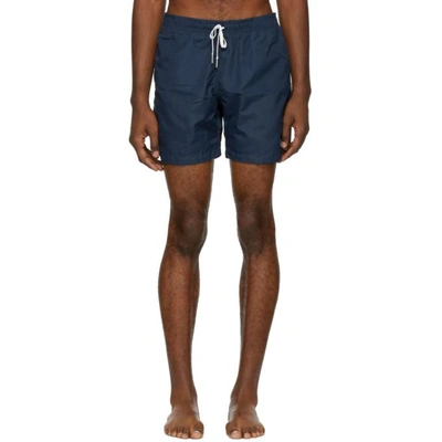 Shop Bather Navy Solid Swim Shorts
