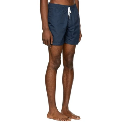 Shop Bather Navy Solid Swim Shorts