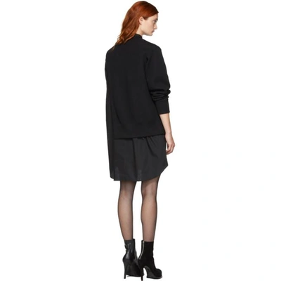 Shop Sacai Black Sweat Shirting Combo Dress In 001 Black