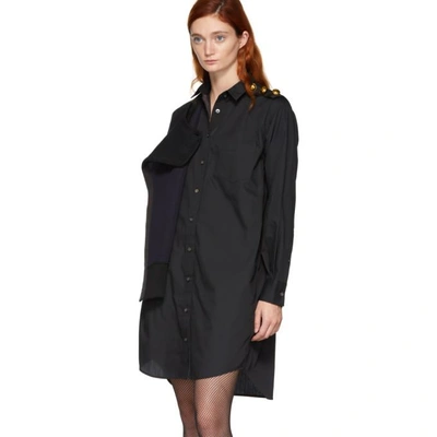 Shop Sacai Black Sweat Shirting Combo Dress In 001 Black