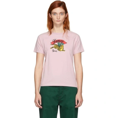 Shop Kenzo Pink Limited Edition Jumping Tiger T-shirt In 33 Ligpink