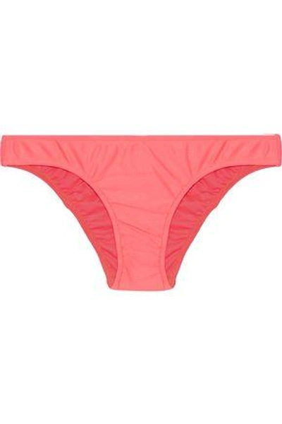 Shop Seafolly Woman Bow-embellished Low-rise Bikini Briefs Pink