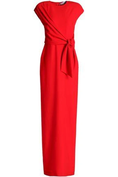 Shop Chalayan Woman Wrap-effect Crepe Gown Red